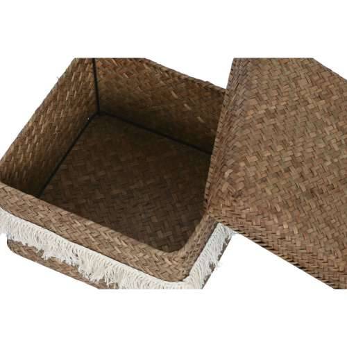 Set košara Home ESPRIT Bijela Prirodno Prirodno vlakno Boho Istrošeno (4 Dijelovi) Cijena