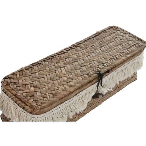 Set košara Home ESPRIT Bijela Prirodno Prirodno vlakno Boho Istrošeno (3 Dijelovi) Cijena