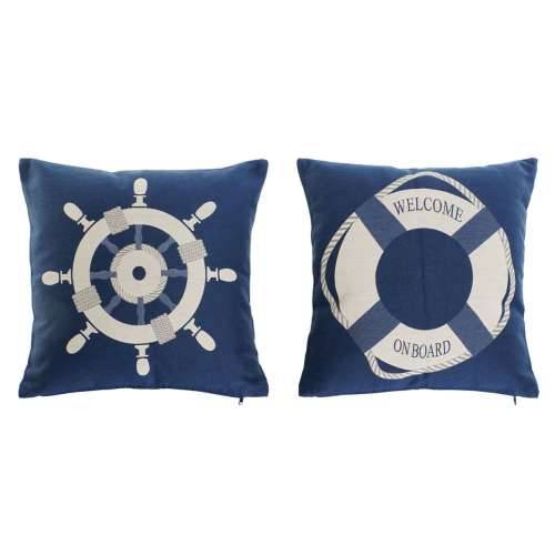 Jastuk Home ESPRIT Plava Bijela 45 x 10 x 45 cm (2 kom.) Cijena