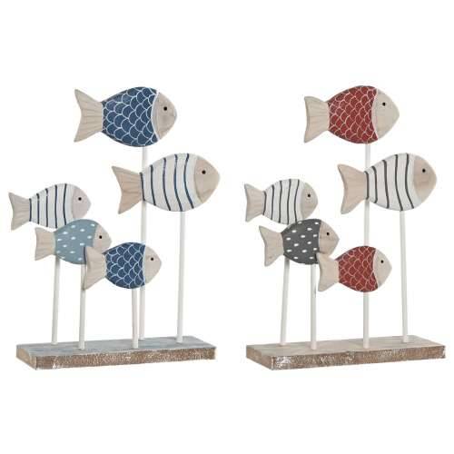 Ukrasna figura Home ESPRIT Plava Bijela Crvena Ribe 17 x 6 x 25 cm (2 kom.) Cijena