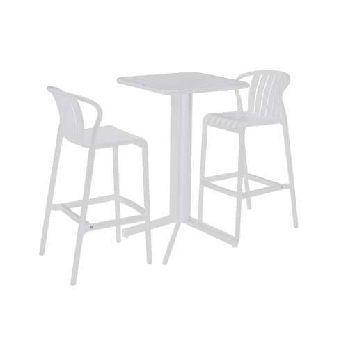 Komplet stola i 2 stolice Home ESPRIT Bijela Metal polipropilen 60 x 60 x 102 cm Cijena