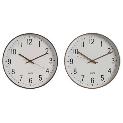 Zidni sat Home ESPRIT Bijela Smeđa Prirodno PVC 30 x 4 x 30 cm (2 kom.) Cijena