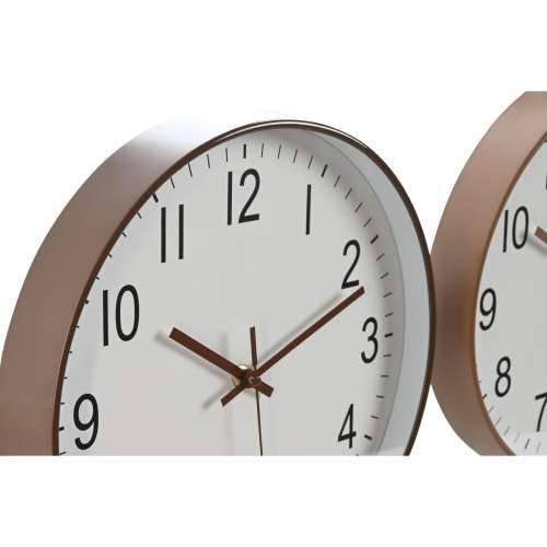 Zidni sat Home ESPRIT Bijela Smeđa Prirodno PVC 30 x 4 x 30 cm (2 kom.) Cijena