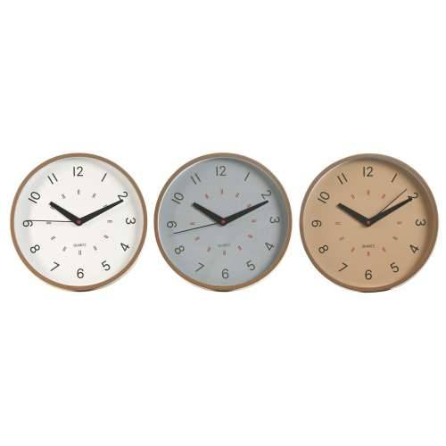 Zidni sat Home ESPRIT Bijela Bež Siva PVC 30 x 4 x 30 cm (3 kom.) Cijena