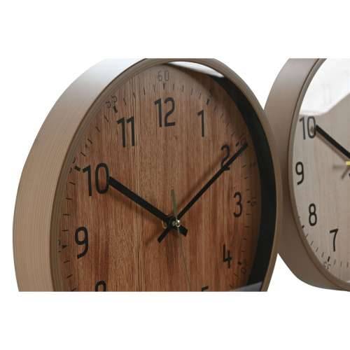 Zidni sat Home ESPRIT Smeđa Prirodno PVC Drvo 30 x 4 x 30 cm (2 kom.) Cijena