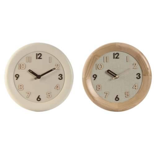 Zidni sat Home ESPRIT Bež Prirodno Drvo 30 x 5 x 30 cm (2 kom.) Cijena