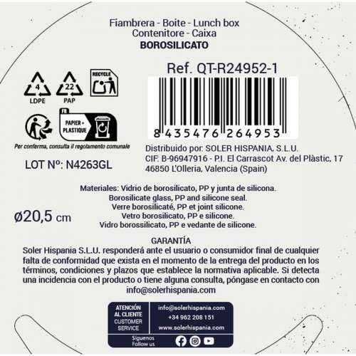 Kutija za užinu Quttin Okruglo 2 L (6 kom.) Cijena