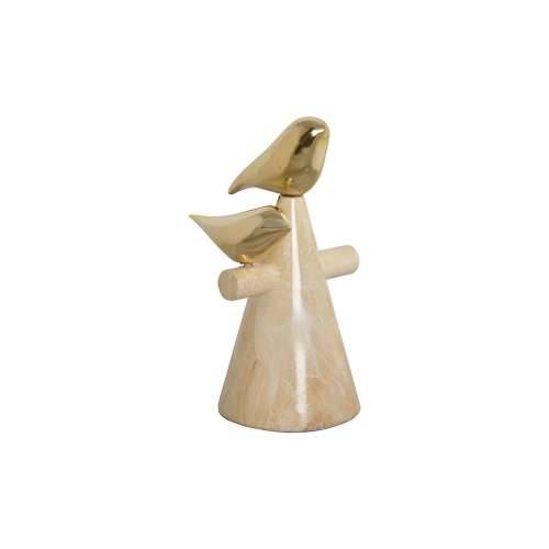 Ukrasna figura Home ESPRIT zlatan Bjelokost ptice romantični 16,5 x 14 x 27 cm Cijena