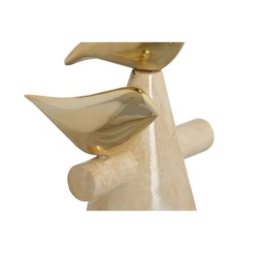 Ukrasna figura Home ESPRIT zlatan Bjelokost ptice romantični 16,5 x 14 x 27 cm Cijena