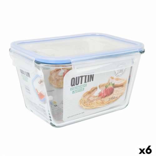Kutija za užinu Quttin Pravokutno 2,35 L (6 kom.) Cijena