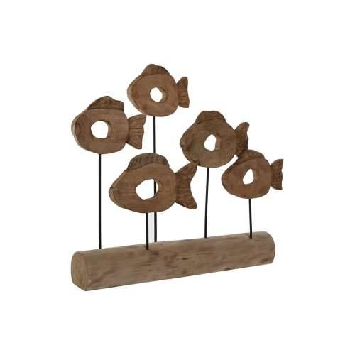 Ukrasna figura Home ESPRIT Crna Prirodno Ribe 61,5 x 10 x 53,5 cm Cijena