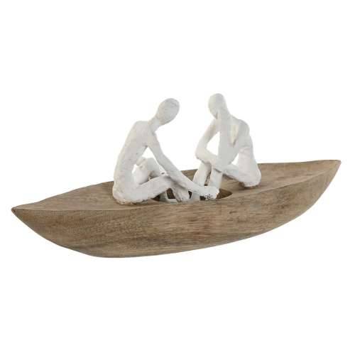 Ukrasna figura Home ESPRIT Bijela Prirodno Brod Mediteran 42 x 14 x 16 cm Cijena