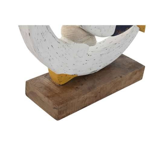 Ukrasna figura Home ESPRIT Bijela Prirodno Mornarsko plava 34 x 9 x 45 cm Cijena