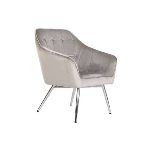 Sjedalo Home ESPRIT Siva Krema zlatan Srebrna Poliester Metal 74 x 74 x 90 cm 74 x 67 x 90 cm Cijena
