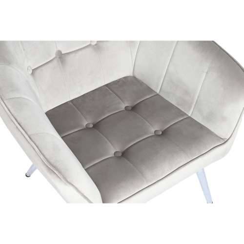 Sjedalo Home ESPRIT Siva Krema zlatan Srebrna Poliester Metal 74 x 74 x 90 cm 74 x 67 x 90 cm Cijena