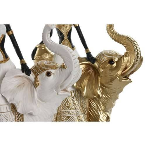 Ukrasna figura Home ESPRIT Bijela Crna zlatan Slon Afrikanka 21 x 11 x 32 cm (2 kom.) Cijena