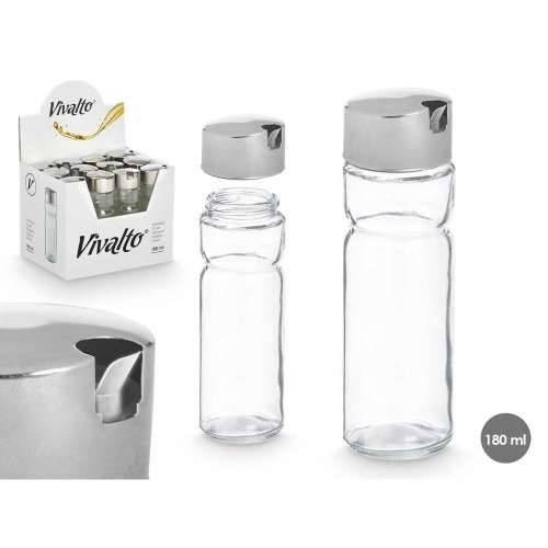 Boca za Ulje Vivalto OCT-TW022 Providan Srebrna Metal Kristal Plastika 180 ml 4,6 x 15,7 x 4,6 cm (12 kom.) Cijena