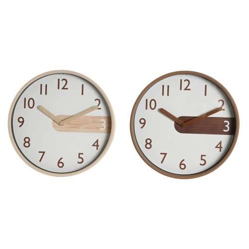 Zidni sat Home ESPRIT Smeđa Prirodno PVC Drvo 30 x 4,7 x 30 cm (2 kom.) Cijena
