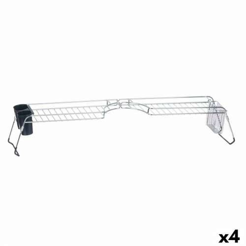 Ocjeđivač posuđa na izvlačenje za sudoper Kinvara W3422A-1 Crna Srebrna Metal polipropilen 44 x 11 x 16 cm (4 kom.) Cijena