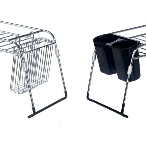 Ocjeđivač posuđa na izvlačenje za sudoper Kinvara W3422A-1 Crna Srebrna Metal polipropilen 44 x 11 x 16 cm (4 kom.) Cijena