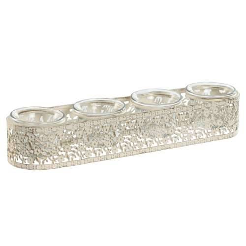 Svijećnjak Home ESPRIT Krema Metal Kristal 31 x 7 x 5 cm Cijena
