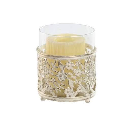 Svijećnjak Home ESPRIT Krema Metal Kristal 11 x 11 x 13 cm (2 kom.) Cijena