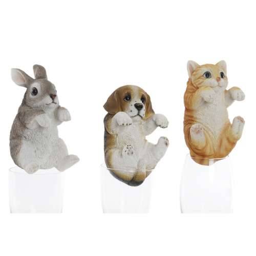 Ukrasna figura Home ESPRIT Bijela Smeđa Siva Oranžna Životinje 9 x 9 x 15,5 cm (3 kom.) Cijena