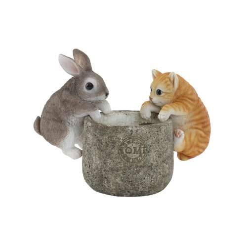 Ukrasna figura Home ESPRIT Bijela Smeđa Siva Oranžna Životinje 9 x 9 x 15,5 cm (3 kom.) Cijena