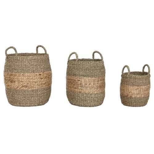 Set košara Home ESPRIT Prirodno Vodeni zumbul Tropsko (3 Dijelovi) Cijena