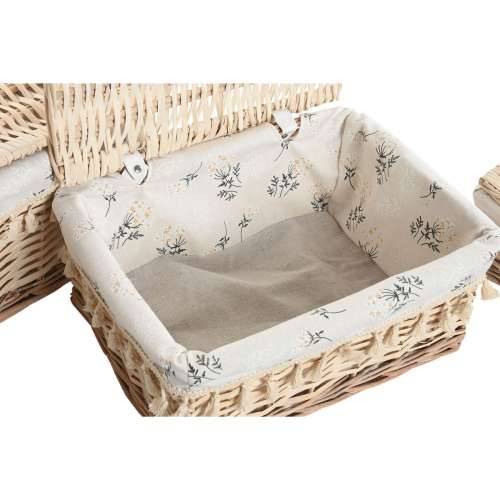 Košara za prljavo rublje Home ESPRIT Prirodno ispleten od pruća Shabby Chic 42 x 33 x 20 cm 3 Dijelovi Cijena