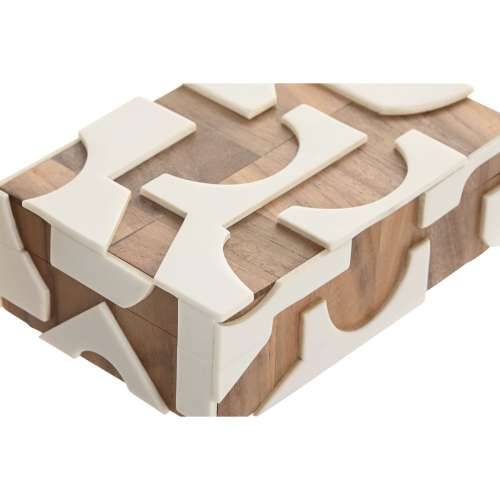 Kutija za nakit Home ESPRIT Crna Prirodno Smola Drvo akacije 18 x 13 x 7,5 cm (2 Dijelovi) Cijena