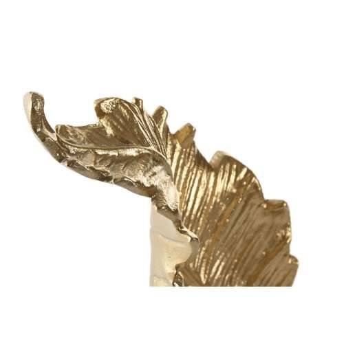 Ukrasna figura Home ESPRIT Bijela zlatan Biljni list 20 x 7 x 22 cm Cijena
