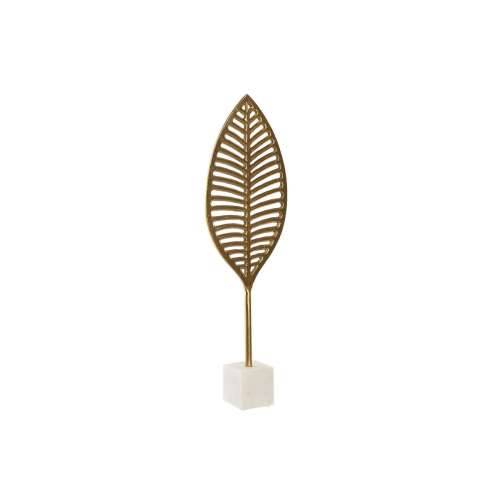 Ukrasna figura Home ESPRIT Bijela zlatan Biljni list 19 x 7,5 x 62 cm Cijena