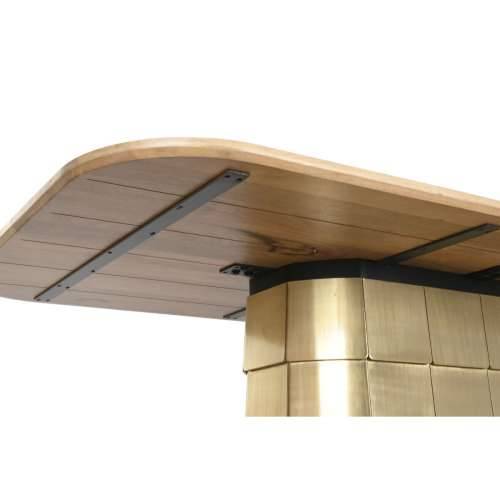 Blagavaonski stol Home ESPRIT zlatan Mesing Drvo Manga 210 x 110 x 76 cm Cijena
