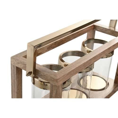 Svijećnjak Home ESPRIT Smeđa Čelik Drvo Manga 51 x 19 x 33 cm Cijena