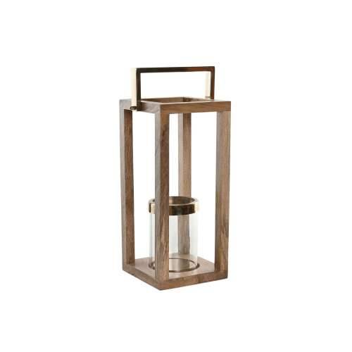 Svijećnjak Home ESPRIT Smeđa Čelik Drvo Manga 25 x 25 x 54 cm Cijena