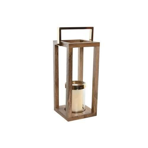 Svijećnjak Home ESPRIT Smeđa Čelik Drvo Manga 25 x 25 x 54 cm Cijena