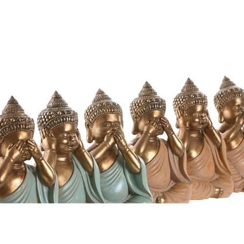 Ukrasna figura Home ESPRIT Zelena Roza zlatan Buda Orijentalno 11 x 9 x 17 cm (6 kom.) Cijena