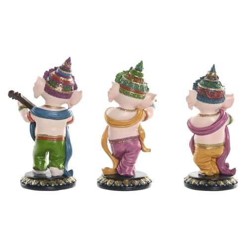 Ukrasna figura Home ESPRIT Pisana Glazbenik Indijac 9 x 9 x 20 cm (3 kom.) Cijena