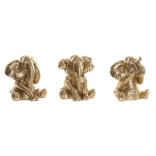 Ukrasna figura Home ESPRIT zlatan Slon 13 x 12 x 14 cm (3 kom.) Cijena