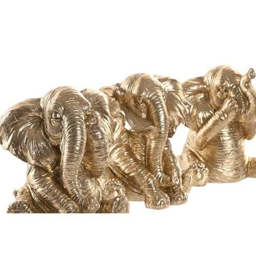 Ukrasna figura Home ESPRIT zlatan Slon 13 x 12 x 14 cm (3 kom.) Cijena