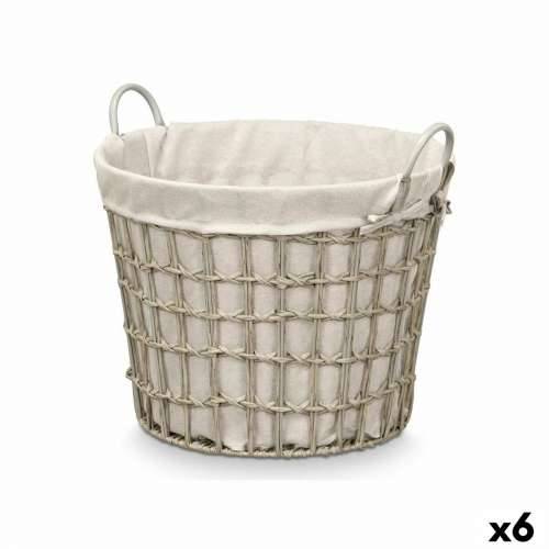 Košara Kipit HX30559 Siva Poliester Tkanina polipropilen Željezo Plastika 50 % pamuk 53 x 43 x 44 cm (6 kom.) Cijena