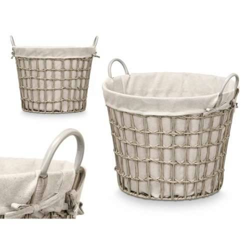 Košara Kipit HX30559 Siva Poliester Tkanina polipropilen Željezo Plastika 50 % pamuk 53 x 43 x 44 cm (6 kom.) Cijena