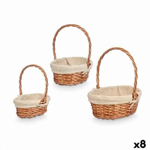 Set Košara Kipit HX31275S/3 Poliester ispleten od pruća Tkanina 50 % pamuk 34 x 39,5 x 30 cm 34 x 40 x 30 cm 3 Dijelovi Cijena