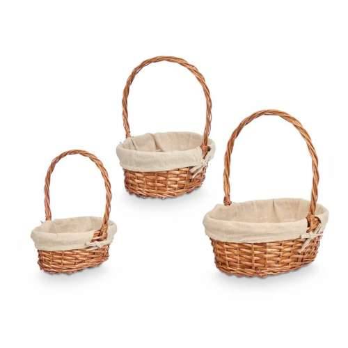 Set Košara Kipit HX31275S/3 Poliester ispleten od pruća Tkanina 50 % pamuk 34 x 39,5 x 30 cm 34 x 40 x 30 cm 3 Dijelovi Cijena