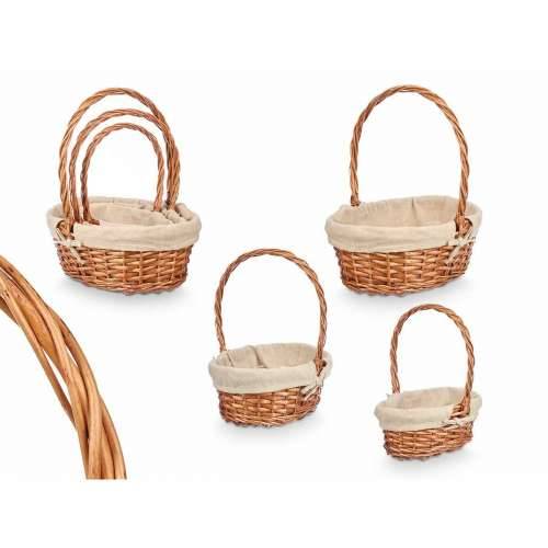 Set Košara Kipit HX31275S/3 Poliester ispleten od pruća Tkanina 50 % pamuk 34 x 39,5 x 30 cm 34 x 40 x 30 cm 3 Dijelovi Cijena