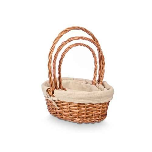 Set Košara Kipit HX31275S/3 Poliester ispleten od pruća Tkanina 50 % pamuk 34 x 39,5 x 30 cm 34 x 40 x 30 cm 3 Dijelovi Cijena