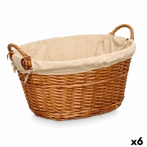 Košara Kipit HX31039 Prirodno Poliester ispleten od pruća Tkanina 50 % pamuk 60 x 35 x 48 cm (6 kom.) Cijena
