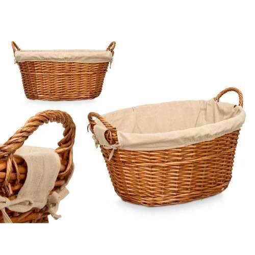Košara Kipit HX31039 Prirodno Poliester ispleten od pruća Tkanina 50 % pamuk 60 x 35 x 48 cm (6 kom.) Cijena