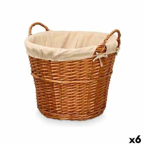 Košara Kipit HX31037 Prirodno Poliester ispleten od pruća Tkanina 50 % pamuk 50 x 42 x 45 cm (6 kom.) Cijena